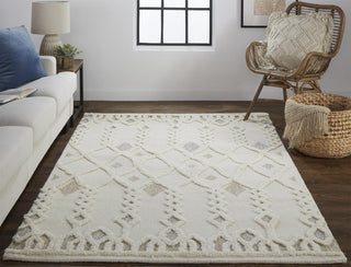 Weave & Wander Elika Ivory 9'x12' Hand Tufted Area Rug