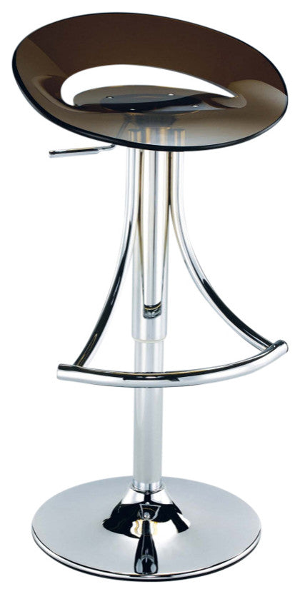 Bar Stool With Acrylic Seat, Smoke