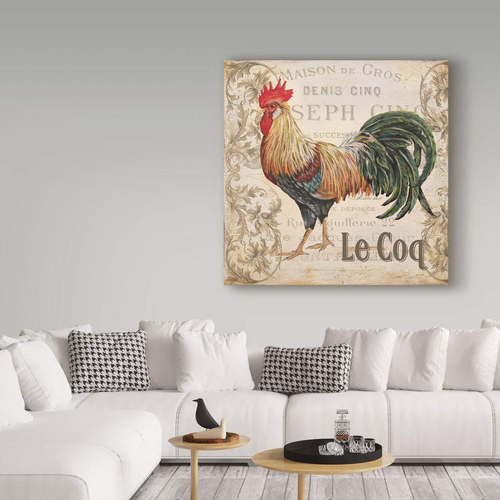 Jean Plout ''Le Coq 5'' Canvas Art