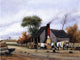 William Aiken Walker T-plan Cabin with Porch, 21"x28" Gallery Wrapped Canvas