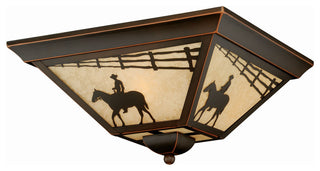 Vaxcel Trail 14" Outdoor Flush Mount, Burnished Bronze
