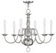 Williamsburgh Chandelier, Polished Nickel