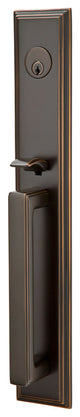 Emtek Melrose Entry Handle Set with Providence Knob, Oil Rubbed Bronze Finish