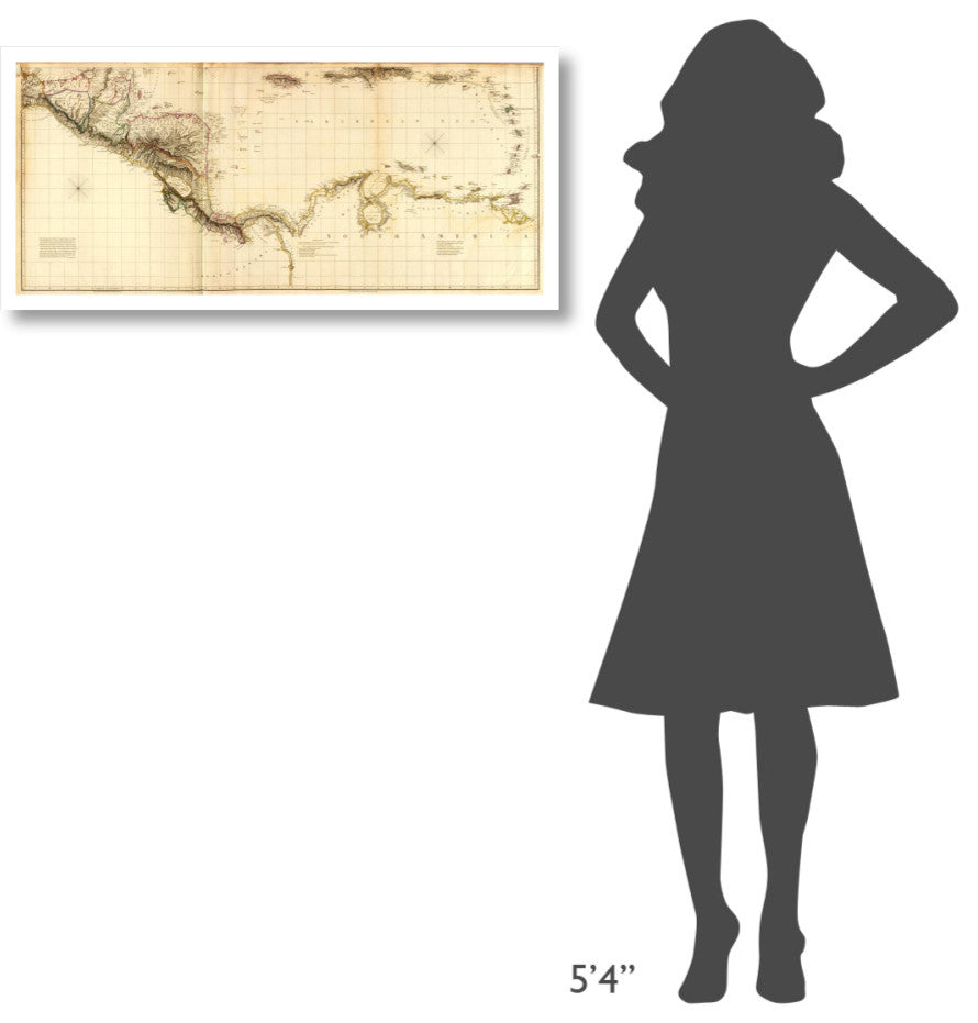 "West Indies II, 1810" Digital Paper Print by Aaron Arrowsmith, 38"x18"