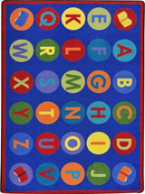 Library Dots Rug, 5'4"x7'8"