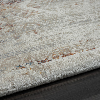 Leilani Gray/Multi Distressed Medallion Machine-Washable Area Rug, 5' x 7'