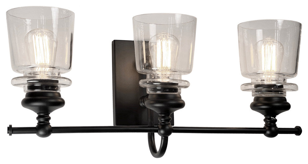 Castara 3 Light Wall Light, Black AC11593BK