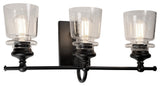 Castara 3 Light Wall Light, Black AC11593BK