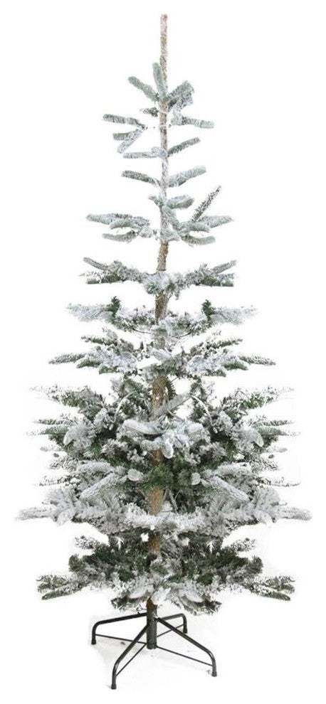 9' Flocked Noble Fir Artificial Christmas Tree, Unlit