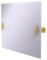 Frameless Landscape Beveled Edge Tilt Mirror, Polished Brass