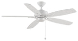 Fanimation Aire Deluxe FP6284MW Ceiling Fan, Matte White, 52"