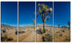 "Sandy Desert Road Panorama" Landscape Wall Art Print, 4 Panels, 48"x28"