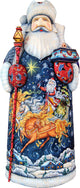 Christmas In City Santa, Woodcarved Figurine