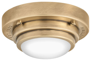 Hinkley Lighting 32703 Porte 6"W LED Flush Mount Bowl Ceiling - Heritage Brass