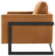 Accent Chair, Velvet, Metal, Black Brown, Modern, Living Lounge Hospitality