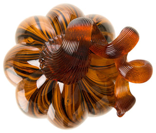 Tall Swirled Glass Pumpkin, Small