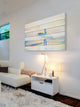 "Faded Surf" Print on White Wood, 36"x24"