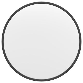 Julianne Round Metal Framed Wall Mirror, Black, 20"