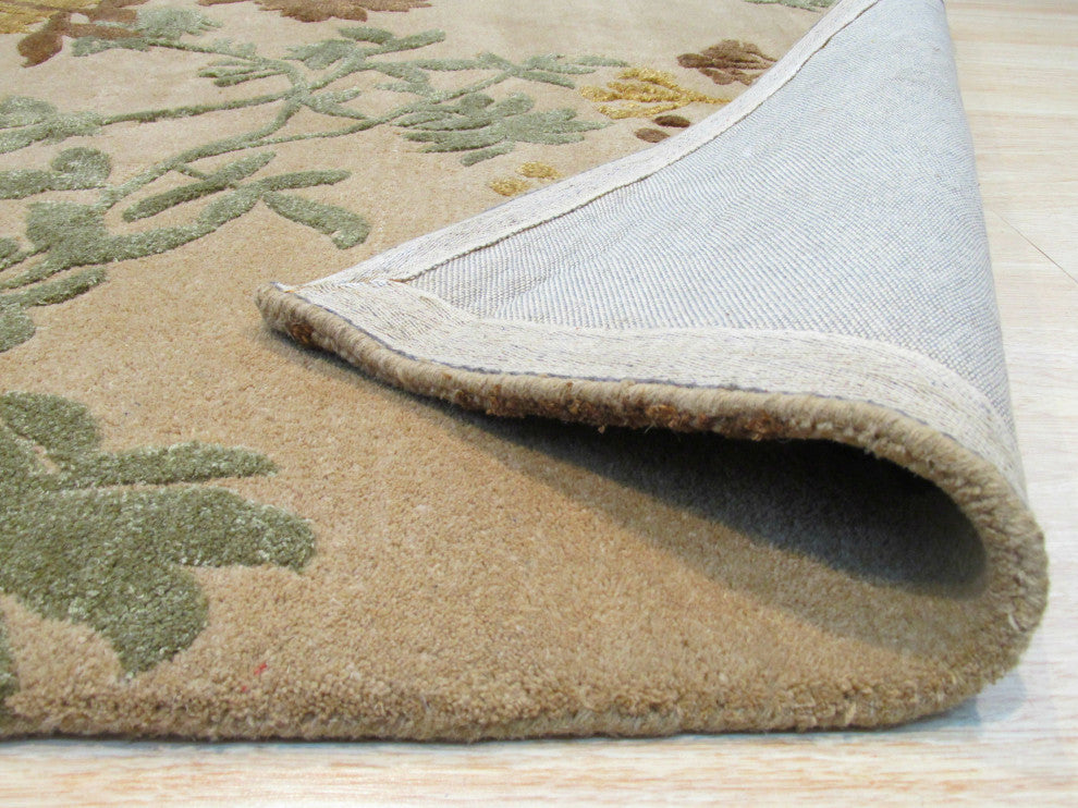 Beige Traditional Floral Savannah Area Rug