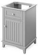 Savino Modern 24" Grey Single Sink Vanity, Black Granite Vanity Top