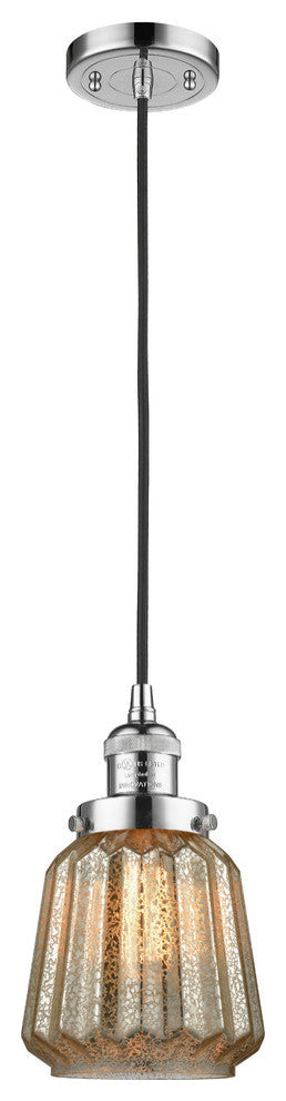 Chatham 1-Light Mini Pendant, Polished Chrome, Mercury