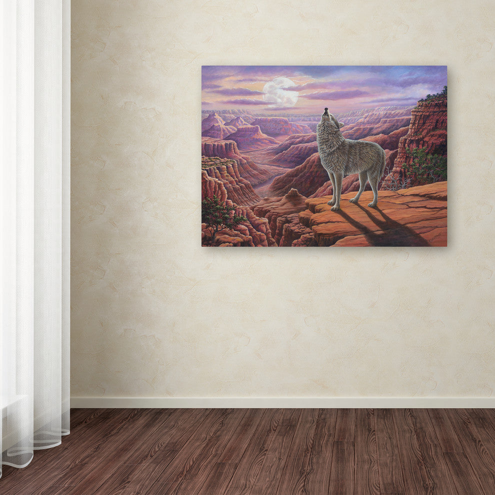 Robert Wavra 'Howling Wolf' Canvas Art, 24" x 32"