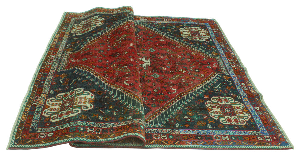 Fine Vintage Distressed M 06 Red Rug