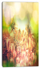 Cute Summer Flowers on Meadow, Floral Canvas Art Print, 16"x32"