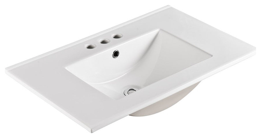 30" Single Sink Ceramic Top