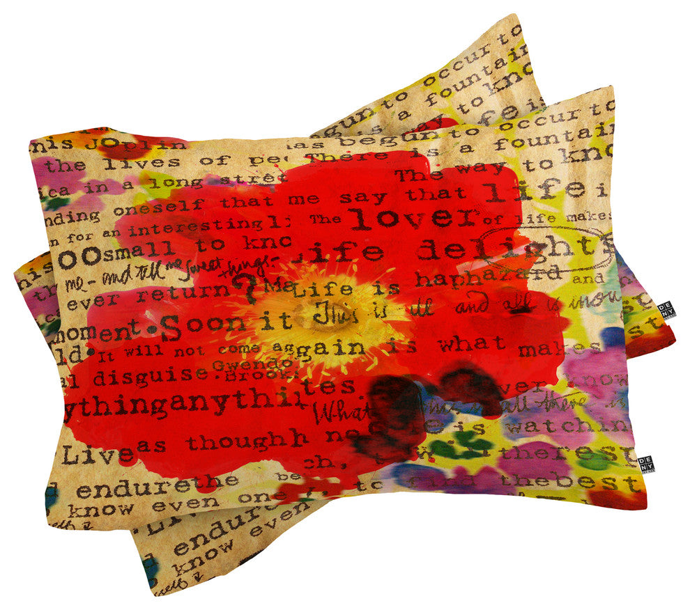 Deny Designs Irena Orlov Poppy Poetry 2 Pillow Shams, King