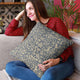 Plutus Blue Dotted Luxury Throw Pillow, 20"x30"