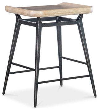 Retreat Wood and Metal Stool in Dune Beige by Hooker Furniture