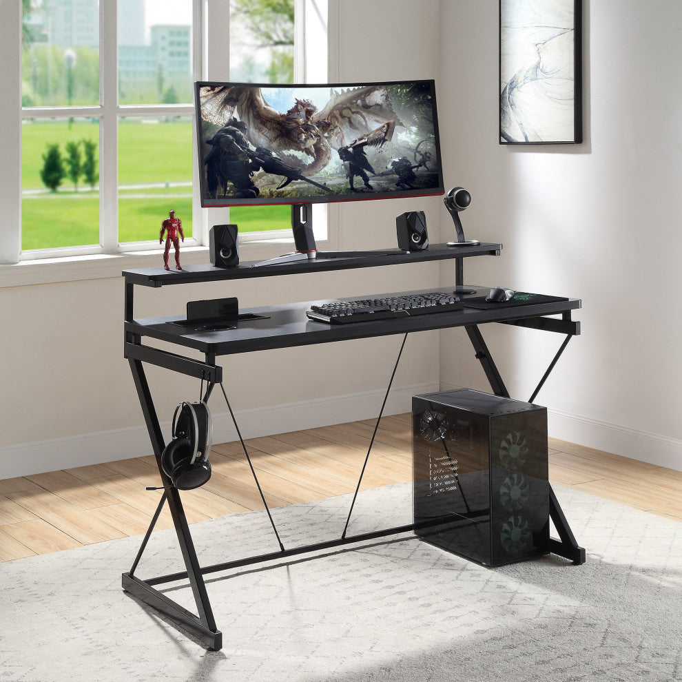 Emulator Battlestation Gaming Desk With RGB LED Lights