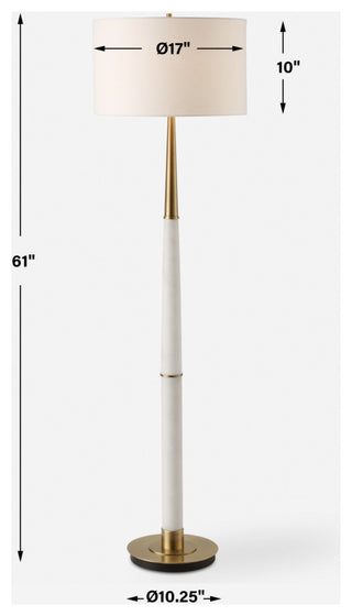 Uttermost 30374 Faro 61" Tall Buffet Floor Lamp - White