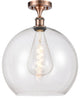 Innovations 516-1C-AC-G122-14 1-Light Semi-Flush Mount, Antique Copper