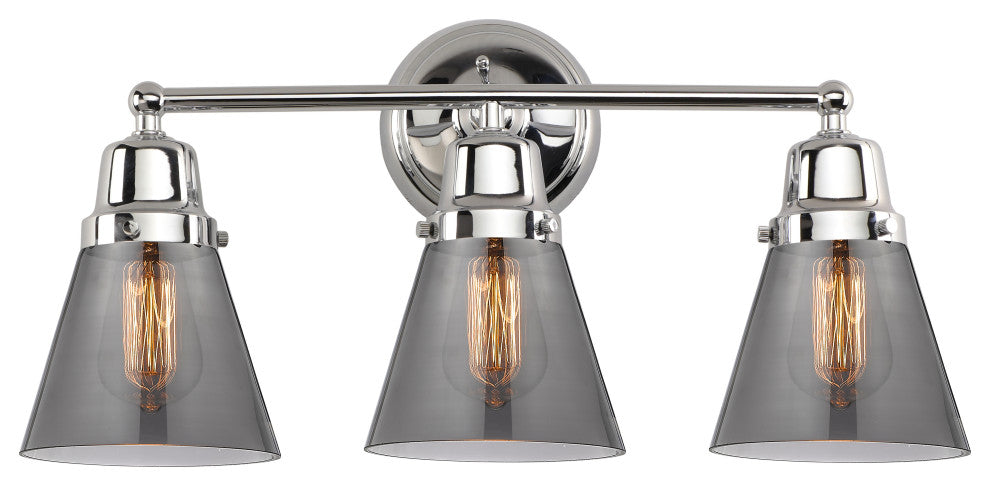 Innovations 623-3W-PC-G63 3-Light Bath Vanity Light, Polished Chrome