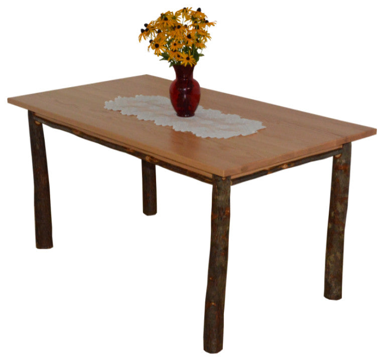 Hickory Farm Table, Natural Finish, 5 Foot