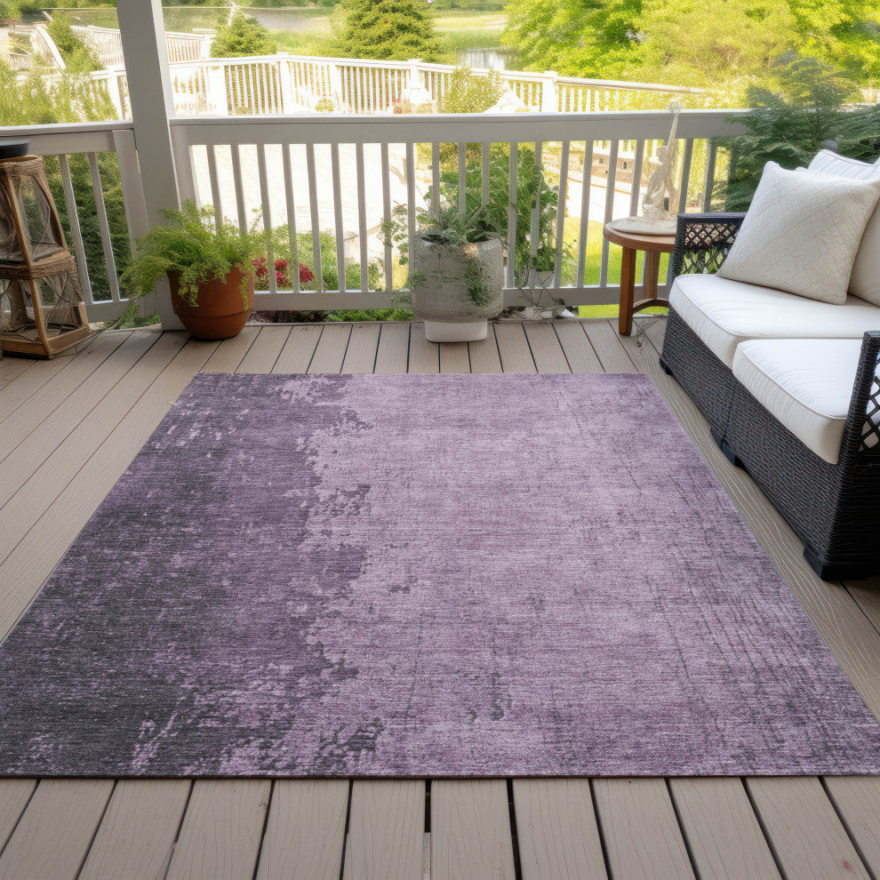 Machine Washable Indoor/Outdoor Chantille ACN1912 Violet 8' x 10' Rug