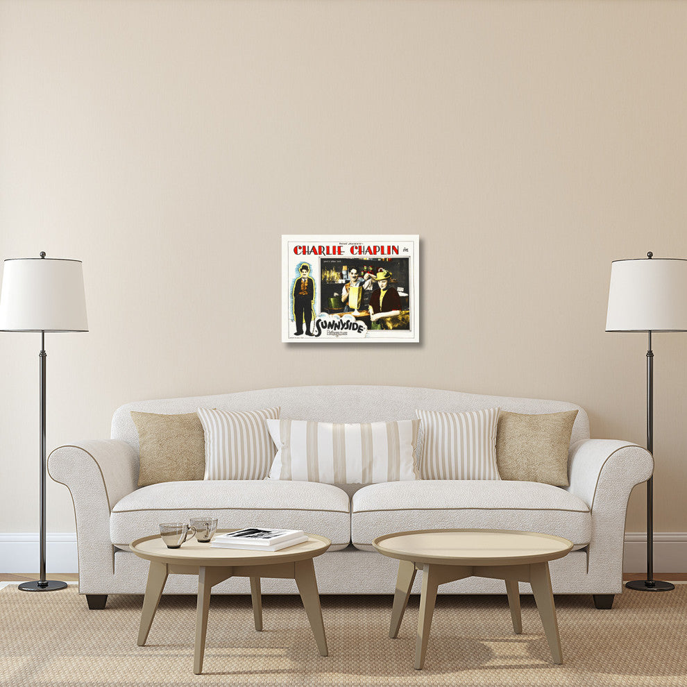 "Charlie Chaplin - Sunnyside, 1915" Canvas Giclee, 30"x24"