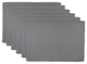 DII Gray Ribbed Placemat, Set of 6