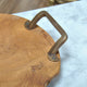 Teak Serving Platter "“ Brass Handles
