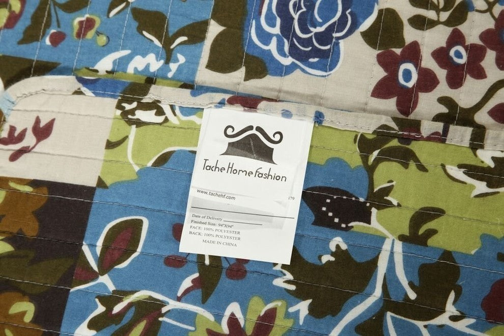 Mystical Autumn Leaves Reversible Bedspread Quilt Set, King