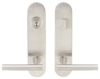 Copenhagen Lever, Tubular Entry, Single Cylinder, RH, Satin Stainless Steel