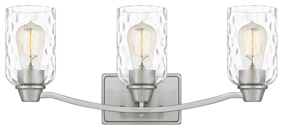 Acacia Three Light Bath, Brushed Nickel