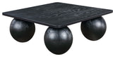Fitch Oak Veneer Coffee Table, Black, Square