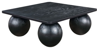 Fitch Oak Veneer Coffee Table, Black, Square