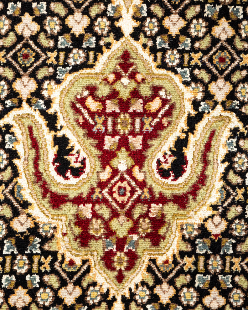 Mogul, One-of-a-Kind Hand-Knotted Area Rug Black, 8' 10" x 11' 10"