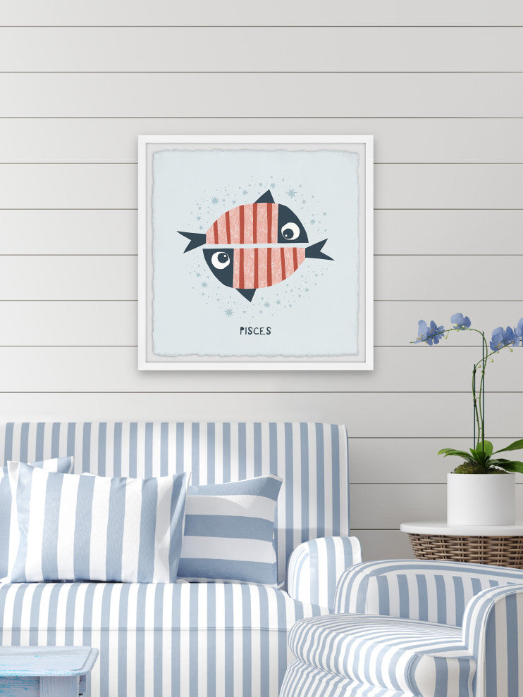 "Pisces" Framed Painting Print, 12x12