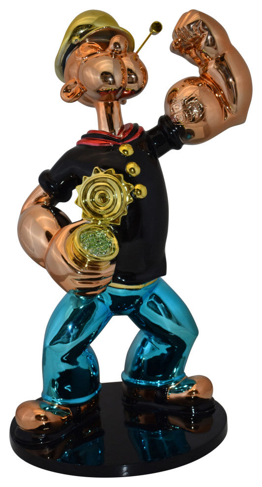 Popeye with Black shirt Resin Statue Size: 18" x 16" x 31"H