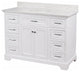 Aria 48" Bathroom Vanity, White, Engineered Marble
